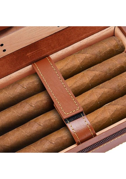 Puro Depolama Puro Humidors Puro Neme Durumda Taşınabilir Cedar Ahşap Deri Seyahat Neme Nemlendirici Set Hediye Kutusu | Puro Aksesuarları - (Yurt Dışından) fırsatları