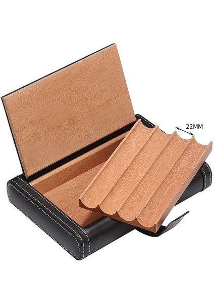 Deri Puro Durumda Seyahat Neme Cedar Ahşap Kutu Kitap Stil Taşınabilir 4 Puro Tüpü Tutucu Çanta Sigara Aksesuarları | Puro Aksesuarları - (Yurt Dışından) fırsatları