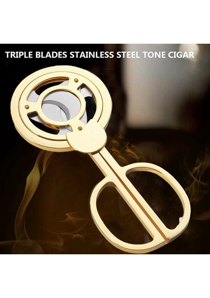 Üçlü 3 Bıçakları Paslanmaz Çelik Ton Puro Kesici Cep Araçları Kesici Bıçak Küba Puro Makas | Puro Aksesuarları - (Yurt Dışından) indirimleri