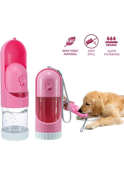 Pet Katlanabilir Kupası Işlevli Kilit Düğmesi Sızdırmaz Tasarım Deposu Şişe Taşınabilir Su Dağıtıcı | Köpek Besleme - (Yurt Dışından) modelleri