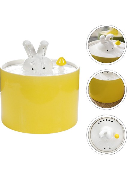 Seramik Su Dağıtıcısı USB Şarj Içme Çeşmesi Pet Içme Cihazı | Kedi Besleme ve sulama Malzemeleri - (Yurt Dışından)
