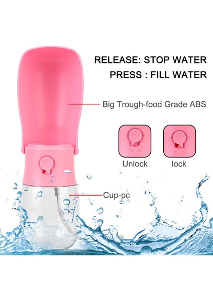 Katlanabilir Kabak Şişe Kase Drinker 280 ml / 10 Oz Açık Yürüyüş Seyahat Içecek Kupası Karbon Filtre Pet Su Dağıtıcı Besleyici | Köpek Besleme - (Yurt Dışından) fiyatları