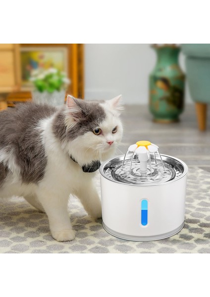 2.4l Otomatik Kedi Su Çeşmesi LED Elektrik Sessiz Su Besleyici USB Köpek Pet Drinker Kase Kedi Köpek Için Pet Içme Dağıtıcısı | Kedi Besleme ve sulama Malzemeleri - (Yurt Dışından) modelleri