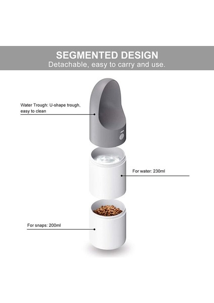 2 In 1 Taşınabilir Köpek Su Şişesi Gıda Konteyner Nontoksik Ayrılabilir Pet Besleyici Içme Su Dağıtıcı Sızdırmaz | Köpek Besleme - (Yurt Dışından) fiyatları