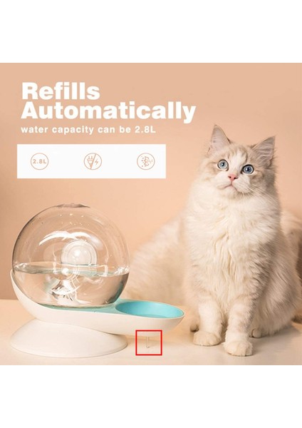 Pet Kedi Su Dağıtıcı 2.8l Büyük Kapasiteli Otomatik Içme Çeşmesi Köpek Küçük Köpek Kitty Salyangoz Kabarcık Besleyici Su Kase (Mavi) - (Yurt Dışından) modelleri