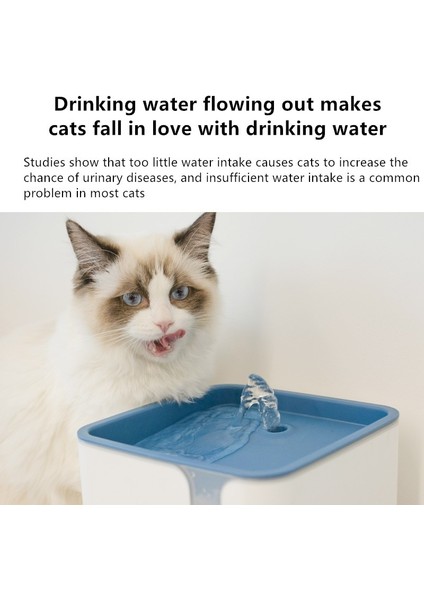 Otomatik Pet Kedi Su Dağıtıcı Besleme Su Akan Çeşme Kedi Içme Kase Elektrikli Su Dağıtıcı Kedi Köpek | Kedi Besleme Ve;sulama Malzemeleri (Mavi) - (Yurt Dışından) fiyatları