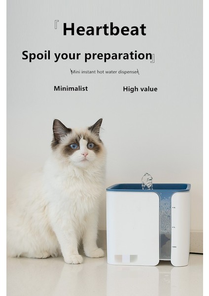 Otomatik Pet Kedi Su Dağıtıcı Besleme Su Akan Çeşme Kedi Içme Kase Elektrikli Su Dağıtıcı Kedi Köpek | Kedi Besleme Ve;sulama Malzemeleri (Mavi) - (Yurt Dışından) modelleri