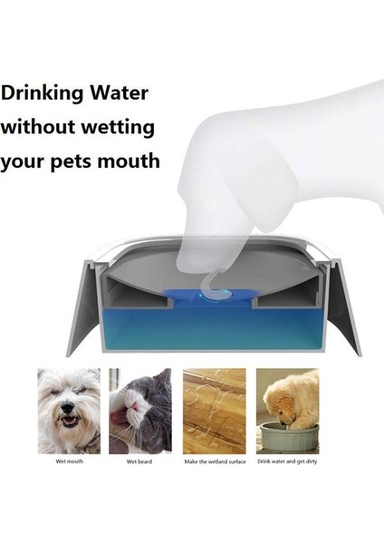 Pet Köpek Kase Köpek Su Kase Hiçbir Dökülme Pet Su Kase Yavaş Su Besleyici Köpek Kase Hiçbir Kayma Pet Su Dağıtıcı 35 Oz Besleyici Yay - (Yurt Dışından)