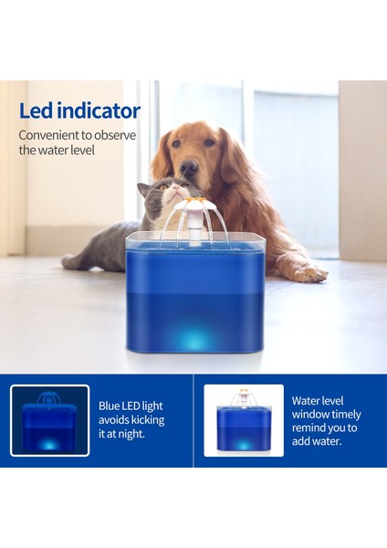 Otomatik Kedi Su Dolma Köpek Su Dağıtıcısı Şeffaf Drinker Pet Içme Filtreleri Sessiz LED Pompa | Kedi Besleme ve sulama Malzemeleri - (Yurt Dışından) modelleri