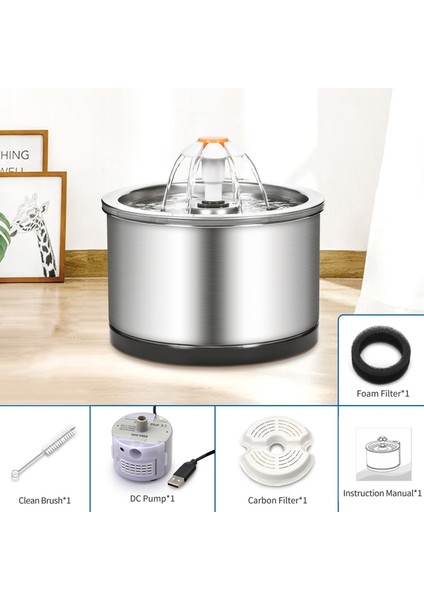 Otomatik Kedi Su Çeşmesi, 84 Oz / 2.5l Filtreli Pet Su Dağıtıcısı, Evcil Hayvanlar Küçük Köpek Elektrikli Sağlıklı Hijyenik Su | Kedi Besleme ve sulama Malzemeleri - (Yurt Dışından) modelleri