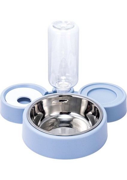 Pet Kedi Kase Otomatik Besleyici Köpek Kedi Gıda Kase Su Çeşmesi ile Çift Kase Içme Kediler Için Yükseltilmiş Standı Çanak Kaseleri - (Yurt Dışından)