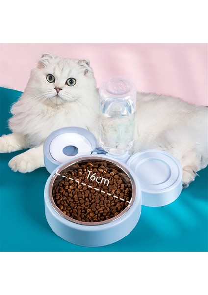 Pet Kedi Kase Otomatik Besleyici Köpek Kedi Gıda Kase Su Çeşmesi ile Çift Kase Içme Kediler Için Yükseltilmiş Standı Çanak Kaseleri - (Yurt Dışından) fırsatları