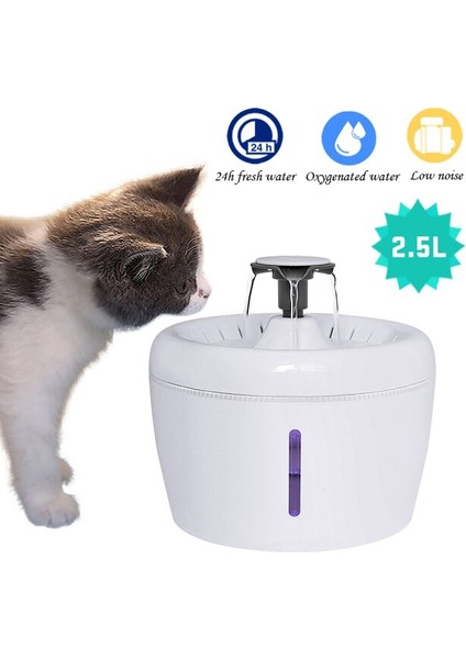2.5l Pet Köpek Kedi Çeşmesi Su Içme Besleyici Kase Kedi Köpek Su Dağıtıcı Sessiz Otomatik Içme Çeşmesi Elektrikli USB | Kedi Besleme ve sulama Malzemeleri - (Yurt Dışından) modelleri
