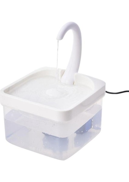 Swan Boyun Pet Su Dağıtıcısı Otomatik Sirkülasyon Kedi Içme Çeşmesi LED Işık, Su Eksikliği Yaparken Otomatik Olarak Kapanır | Kedi Besleme ve sulama Malzemeleri - (Yurt Dışından)
