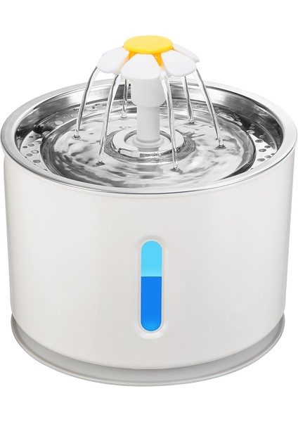 2.4l Otomatik Kedi Su Çeşmesi LED Elektrik Sessiz Su Besleyici USB Köpek Pet Drinker Kase Kedi Köpek Için Pet Içme Dağıtıcısı (Beyaz) - (Yurt Dışından)