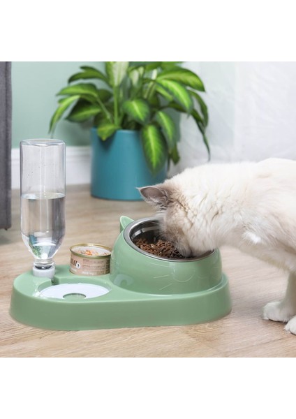Kedi Otomatik Besleyiciler Su Dağıtıcı Kedi Köpek Içme Kase Köpekler Besleyici Pet Ürünleri Köpek Kaseler Pet Tahıl Dispenseri (Yeşil) - (Yurt Dışından)