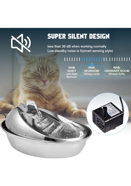 Otomatik Kedi Içme Suyu Çeşmesi Pet Su Besleyici Köpekler Için Paslanmaz Çelik Köpek Su Dağıtıcısı Kediler Kuşlar ve Küçük Hayvanlar - (Yurt Dışından) modelleri