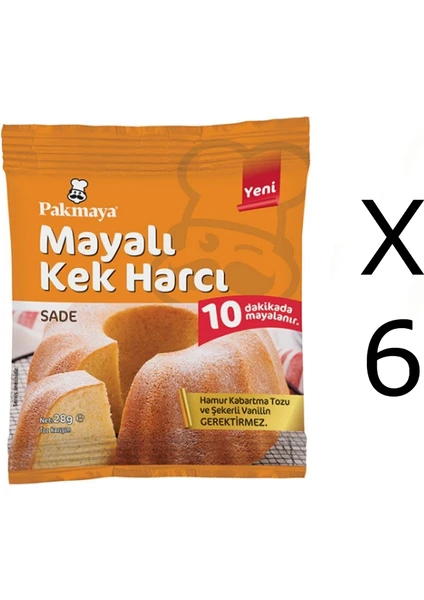 Mayalı Kek Harcı (Sade) 6 Adet / 28 gr