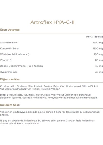 Eklem, Kemik ve 2'li Set - Artroflex 90 Tablet + Artroflex Hya-C-Iı 90 Tablet