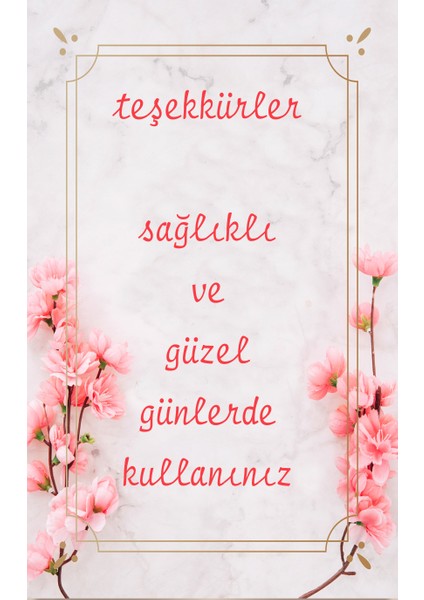 Teşekkür Kartı (5,5X8,5)100 Adet