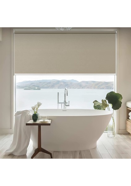 Düz Bej Stor Perde modelleri