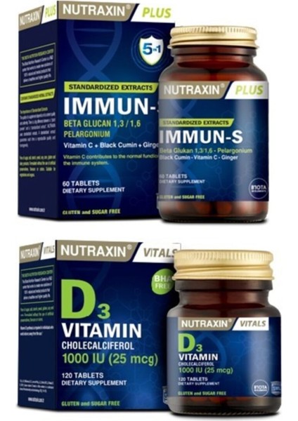 Immun-S 60 Tablet + Vitamin D3 1000 Iu 120 Tablet
