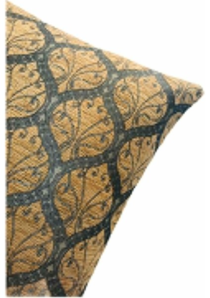 Osmanlı Desenli Safran Kırlent Kılıfı 45 x 45 cm. modelleri