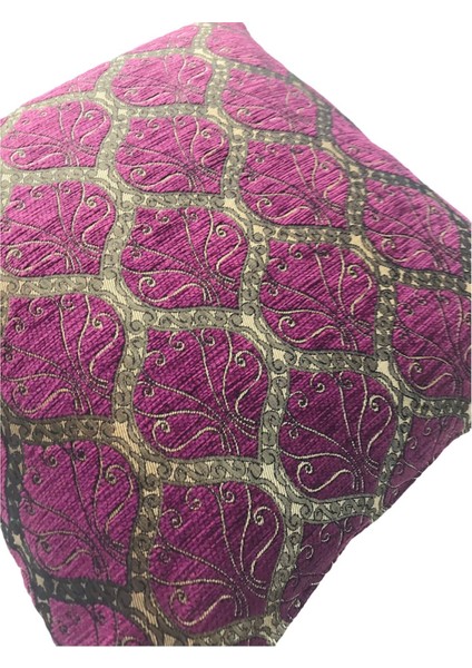 Osmanlı Desenli Mor Kırlent Kılıfı 45 x 45 cm.