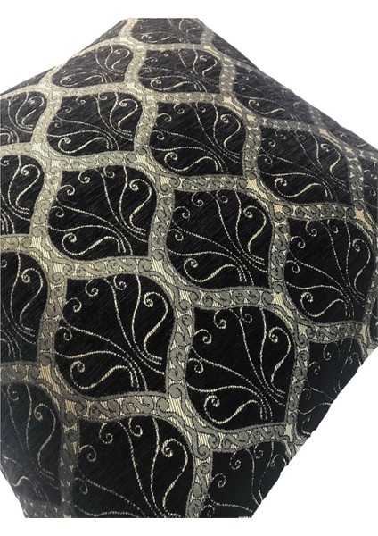 Osmanlı Desenli Siyah Kırlent Kılıfı 45 x 45 cm.