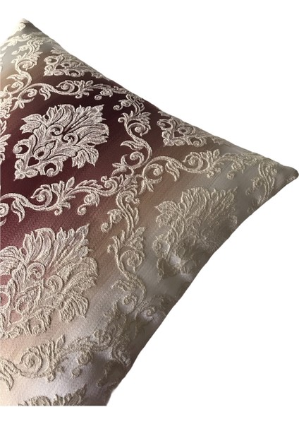 Damask Desenli Kabartmalı Pembe Kırlent Kılıfı 45 x 45 cm. modelleri