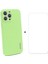 Silikon Kılıf + Cam Koruyucu Apple iPhone 13 Pro Light Green (Yurt Dışından) 1