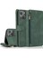 Apple İphone 13 Pro Için Cilt-Hisli Deri Kılıf Dark Green (Yurt Dışından) 1