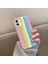Apple İphone 13 Pro Için Herringbone Doku Silikon Kılıfı Rainbow Pink (Yurt Dışından) 1