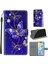 Renkli Çizim Manyetik Deri Kılıf Apple İphone 13 Pro Için C11 Blue Golden Chain Butterflies (Yurt Dışından) 1