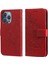 7-Petal Çiçekler Pu Kılıf Apple İphone 13 Pro Red (Yurt Dışından) 1