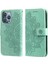 7-Petal Çiçekler Pu Kılıf Apple İphone 13 Pro Green (Yurt Dışından) 1