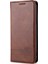 Manyetik Buzağı Doku Pu Kılıf Apple iPhone 13 Pro Dark Brown (Yurt Dışından) 2