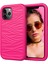 Apple İphone 13 Pro Için Silikon + Pc Kılıf Hot Pink (Yurt Dışından) 1