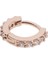 Bayanlar Küçük Huggie Küpe Zirkon Lobes Hoop Küpe Deldi Çıtçıt 6mm (Yurt Dışından) 4
