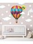 Renkli Uçan Balon Bulutlar ve Yıldızlar Çocuk Odası Çok Amaçlı Duvar Sticker 1