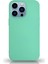 Apple iPhone 13 Pro Max Silikon Kılıf Altı Kapalı Içi Kadife Lansman Arka Kapak - Su Yeşili 1