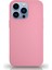 Apple iPhone 13 Pro Max Silikon Kılıf Altı Kapalı Içi Kadife Lansman Arka Kapak - Pembe 1
