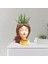F Fityle Kadın Kafa Saksı Insan Portre Etli Etli Bonsai Ekici Ekor D 3