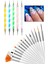 Nail Art Design Dot Kalemi Seti Tırnak Süsleme Seti Desen Fırçası Siyah Fırça Seti Desen Fırçası 1