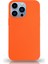 Apple iPhone 13 Pro Max Silikon Kılıf Altı Kapalı Içi Kadife Lansman Arka Kapak - Turuncu 1