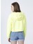 Kapüşonlu Crop Neon Sarı Kadın Sweatshirt - K-Gaia-Y 4