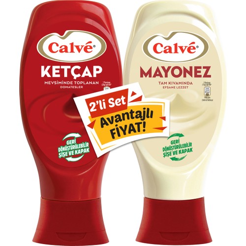 Calve Sos Ketçap + Mayonez 2'Li Set 750 gr Calve Sos Ketçap + Mayonez 2'Li Set 750 gr
