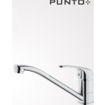 Punto Eviye Bataryası A41087 Krom Kaplama Yuvarlak Boru Şekli Tezgah Montajı İçin Dayanıklı