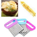 Pratik Chips Chopper 1 Adet Şekilli Sebze ve Meyve Dilimleyici Metal Malzemeden Üretilmiştir