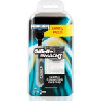 Gillette Mach3 Tıraş Makinesi + 2'li Yedek Tıraş Bıçağı Ergonomik Tasarım ile